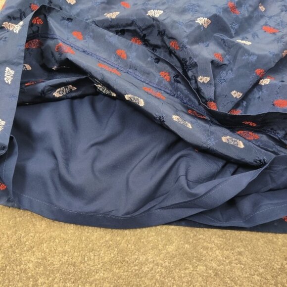 Banana Republic Women's Elegant Navy Blue Floral Sleeveless Sheath Dress Size 12 - Picture 8 of 10